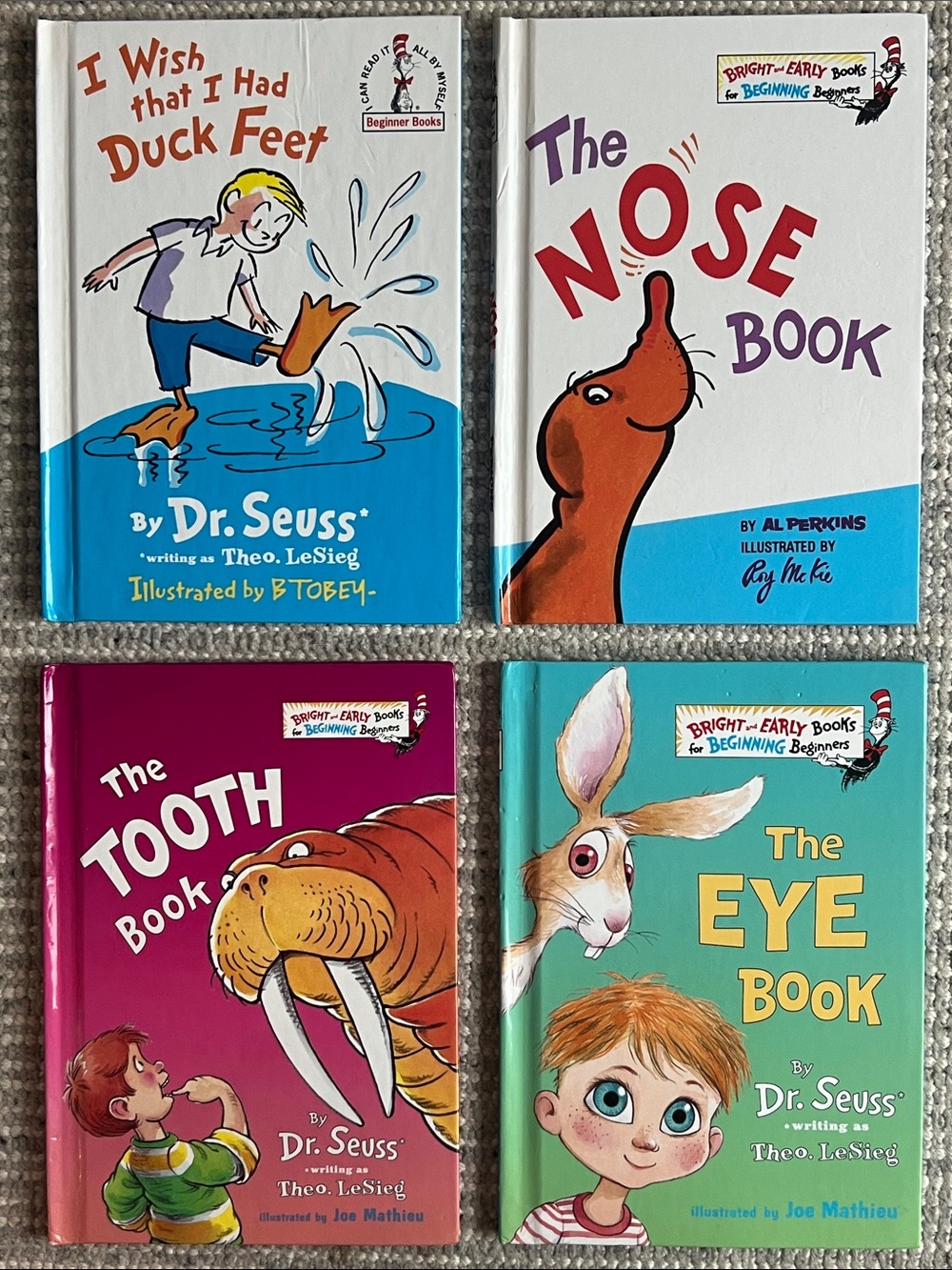 Dr Seuss I Wish That I Had Duck Feet, The Nose, The Tooth & The Eye Books